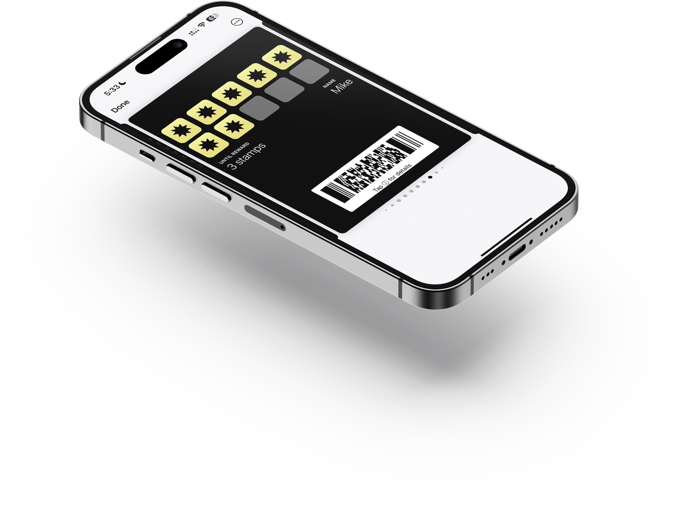 The RestoCliq scanner app reading a guest's wallet pass